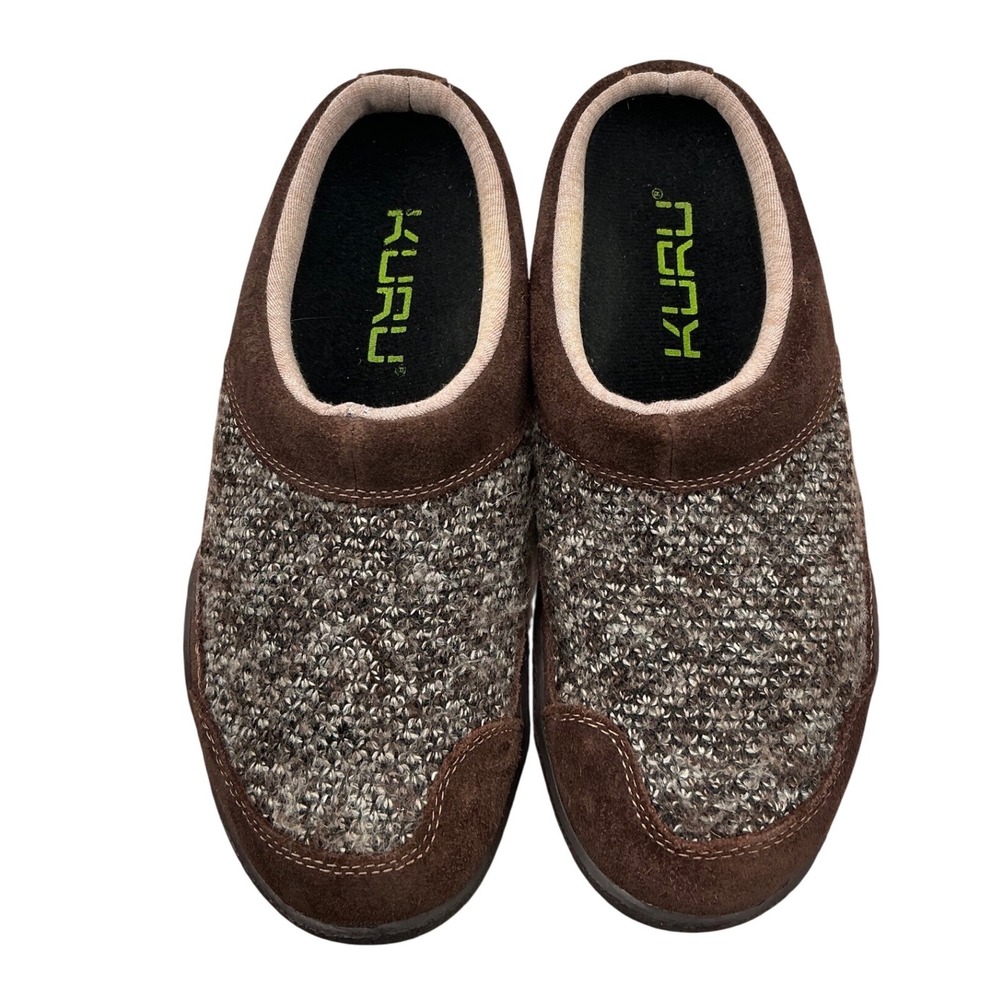 KURU Loft Brown Suede Knit Slip On Shoes Women's 8 Orthopedic Comfort 20010780